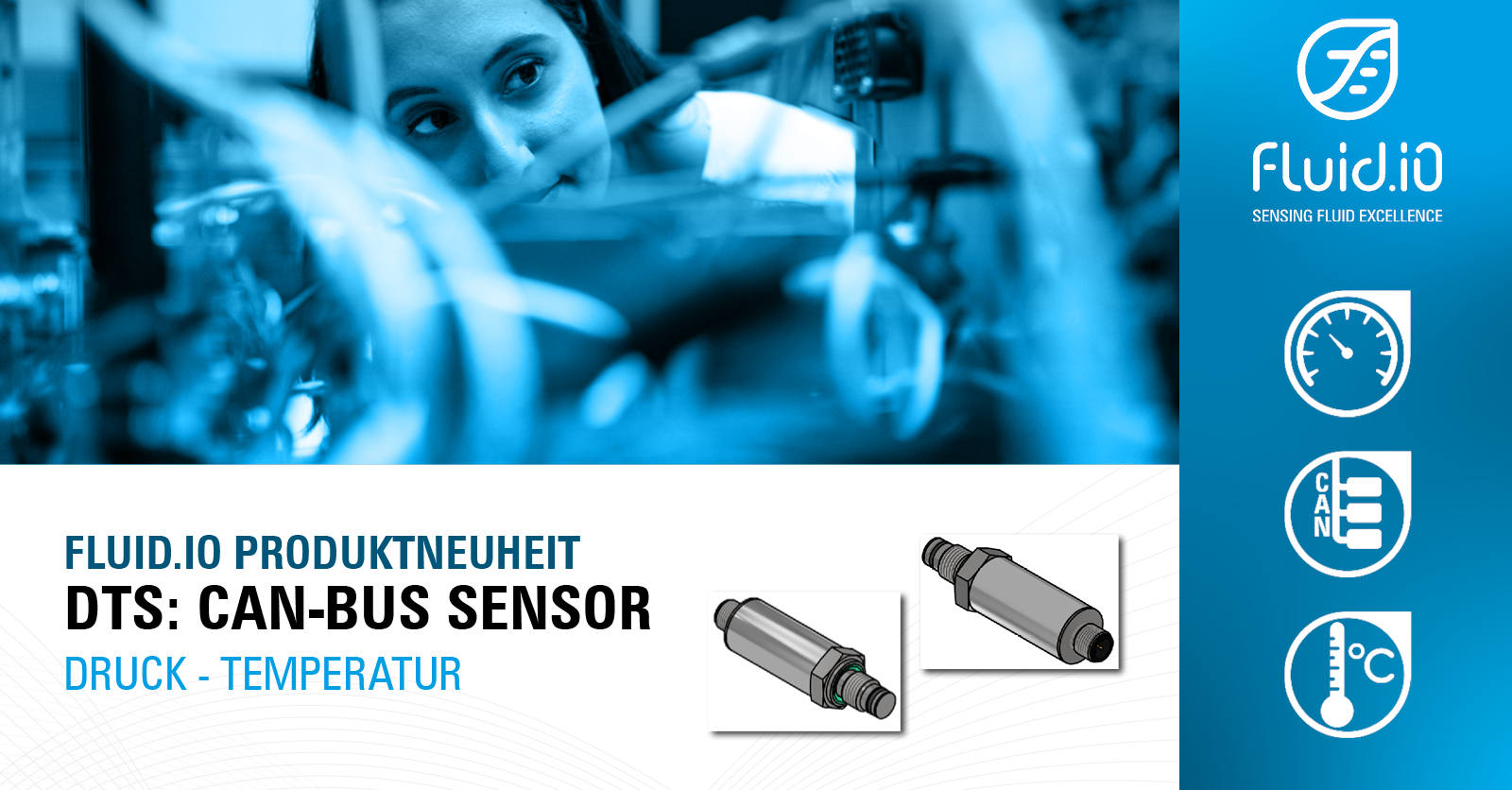 New combined pressure & temperature sensor with CAN bus interface for process measurement technology